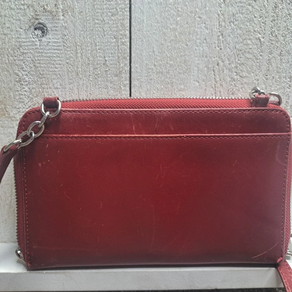Vintage Revival Dark Academia Original HOBO Leather Crossbody Oxblood Clutch
